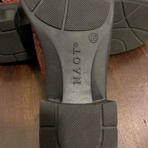 NAOT WOVEN RUST BROWN LEATHER SLIP ON COMFORT SIZE 40, US 9-9.5 - Picture 6 of 7